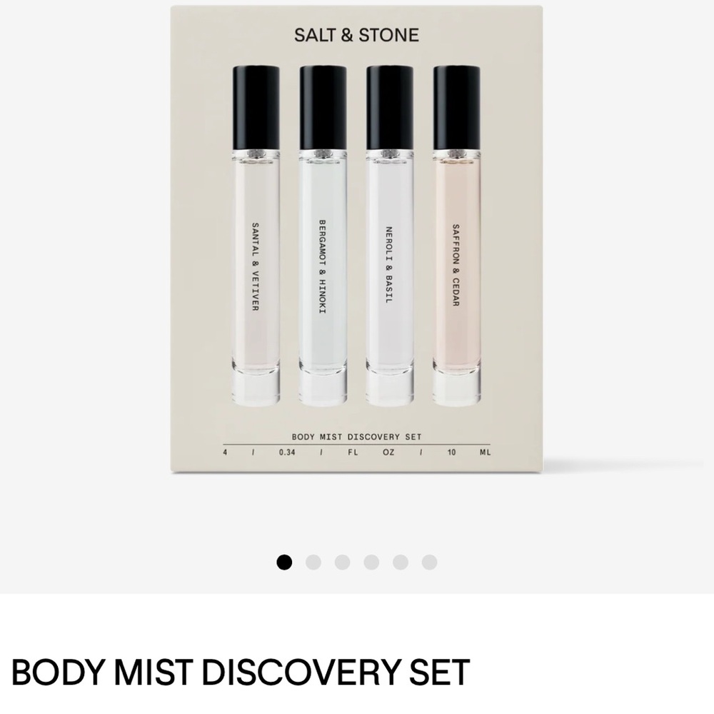 NWT Salt & Stone Body Mist Discovery Set-3/4 scents